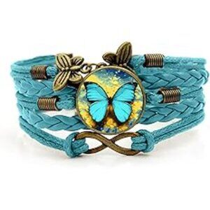 Handcrafted Boho Butterfly Gifts Butterfly Leather Bohemian Bracelet